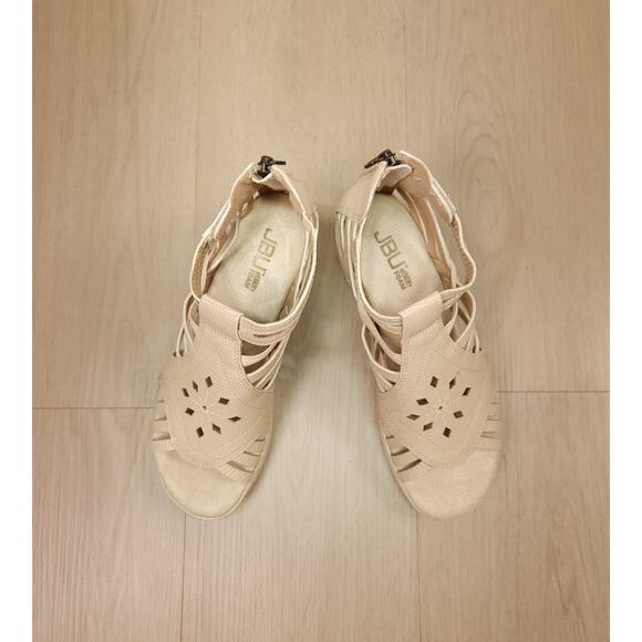 JBU by Jambu Women’s Sandals Size 7M Beige Comfort Memory Foam Slip-On - Picture 2 of 11